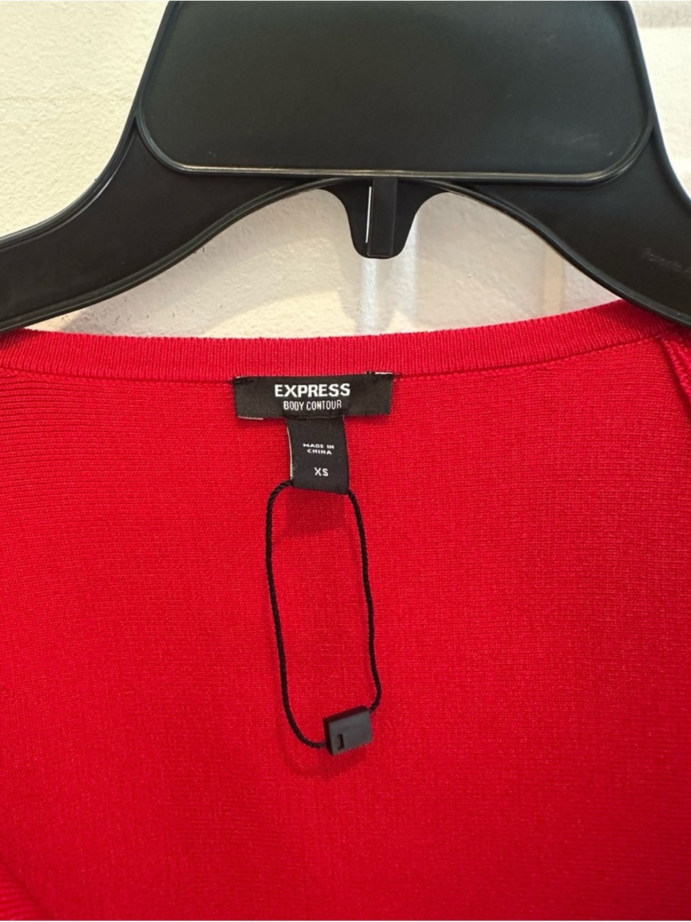 Express Red Ruffle-Shoulder Mini Dress - Picture 3 of 3